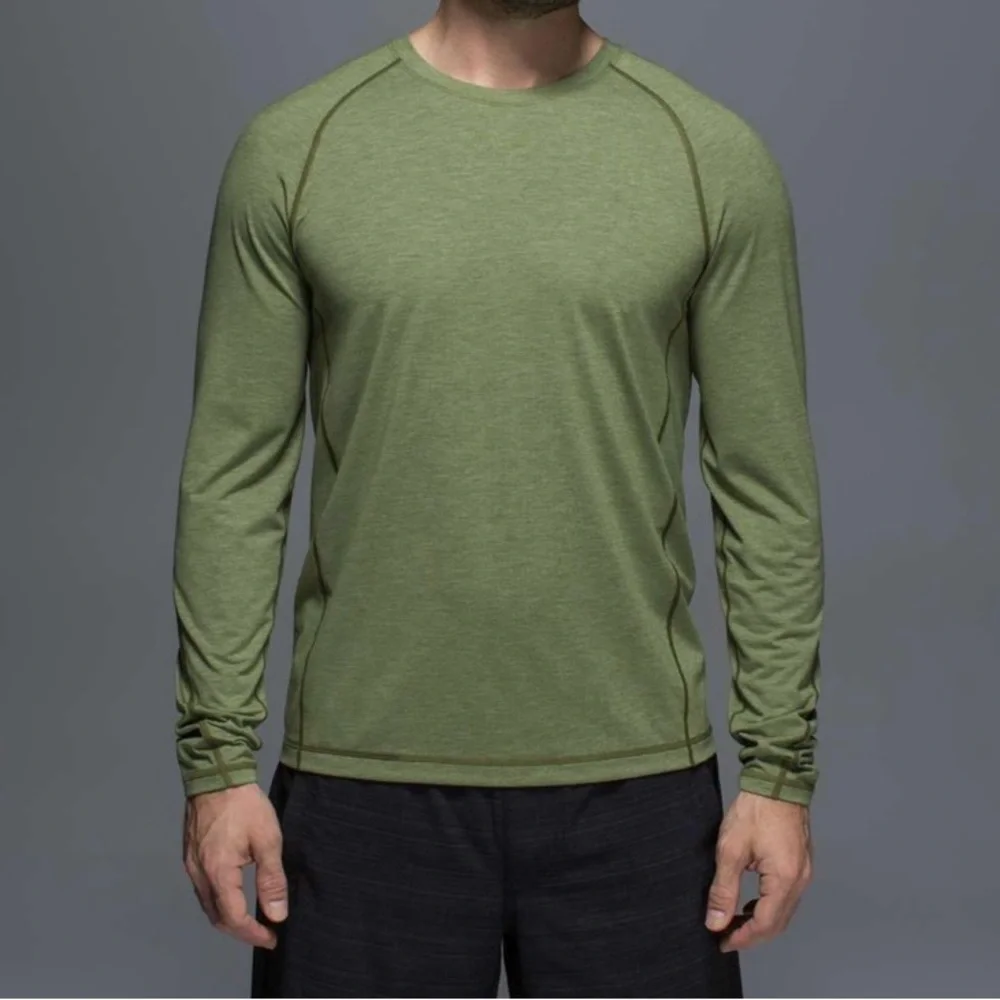 Lululemon Long Sleeve Shirt Heathered Spiced Olive